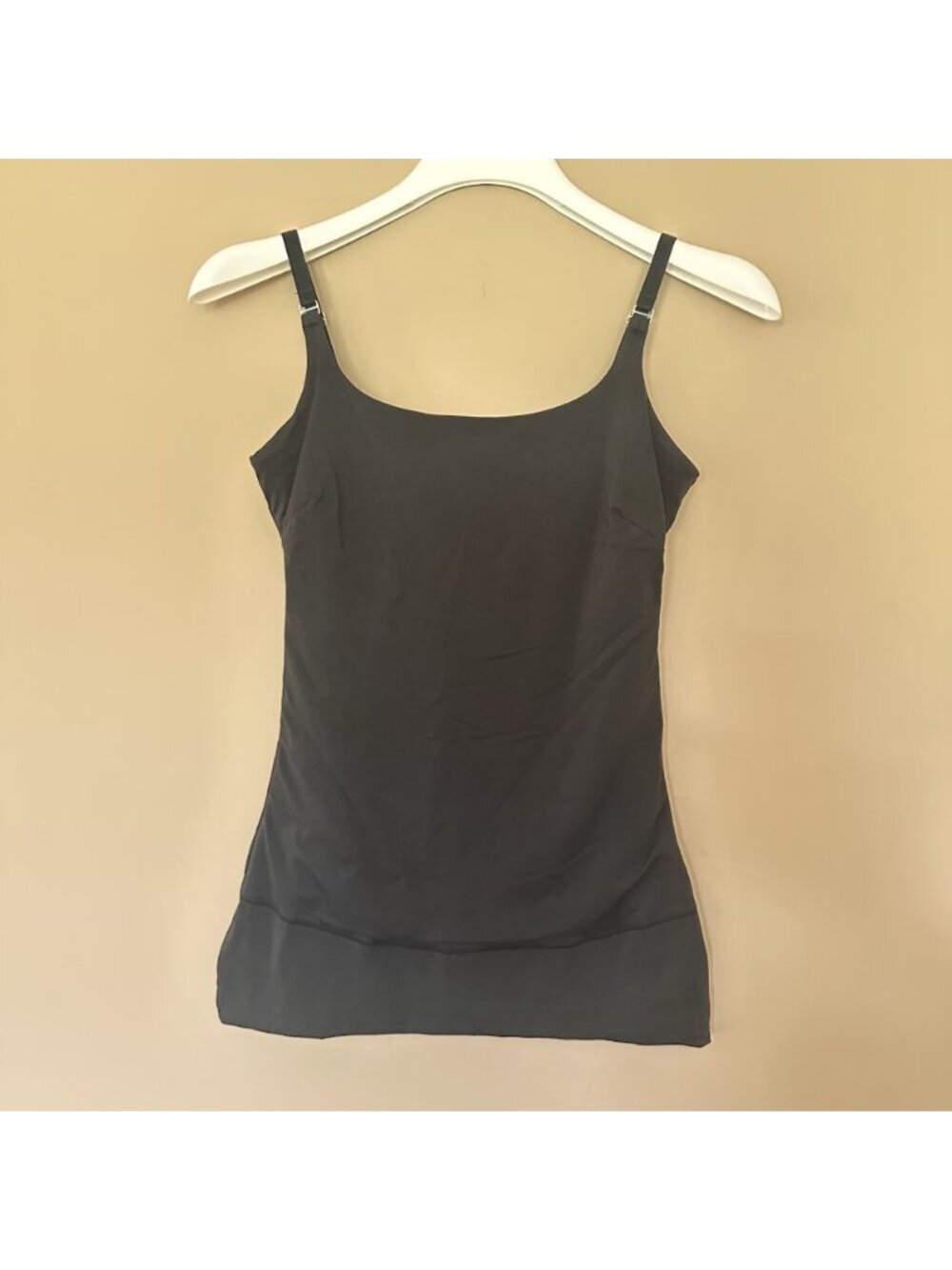 Spanx Assests Women L Black Tank Top Shape Wear Adjustable Smoothing Slimming